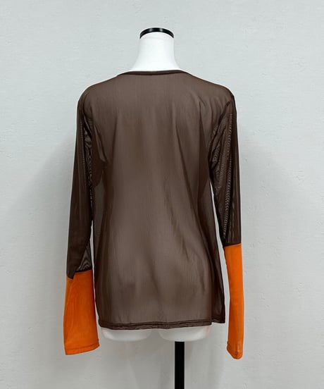 【別注】 bicolor sheer tops