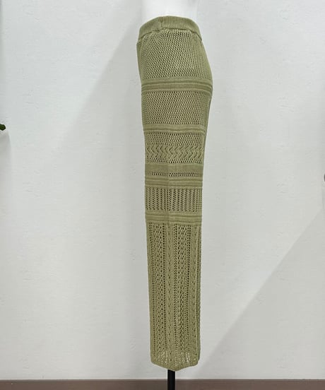 Amu2ウェイタンクトップ＋サマーニットストレートパンツ