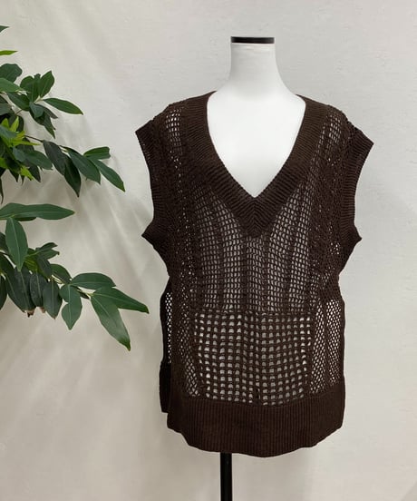 crochet hand knitvest
