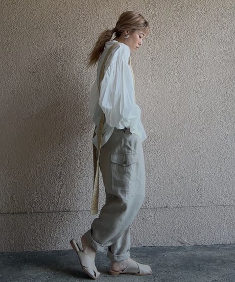 linen tapered pants