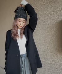 nocollar jacquard jacket