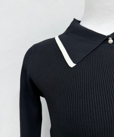 pearl button poloknit