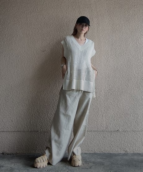 【CLEIO】suspender wide pants