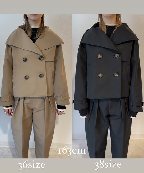 【Amu】short trench coat