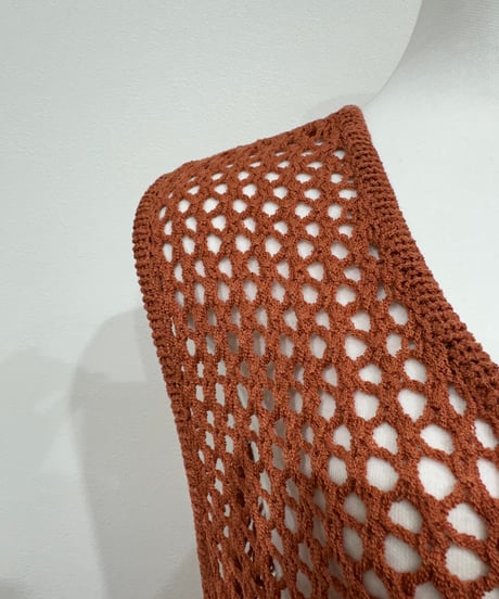 2way summer knit long gilet