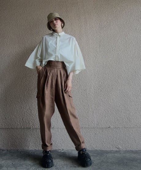 linen tapered pants