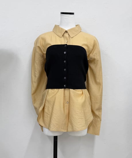 【Limue】bustier set shirt