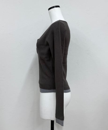 layered henryneck pullover