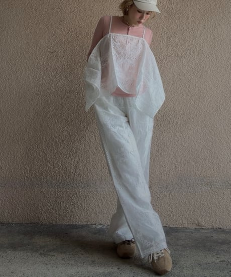 embroidery lace pants
