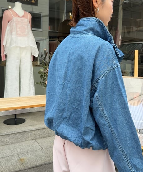 standcollar denim blouson