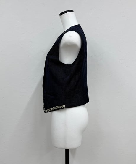 embroidery vest　tuckPT woolJK 3SET