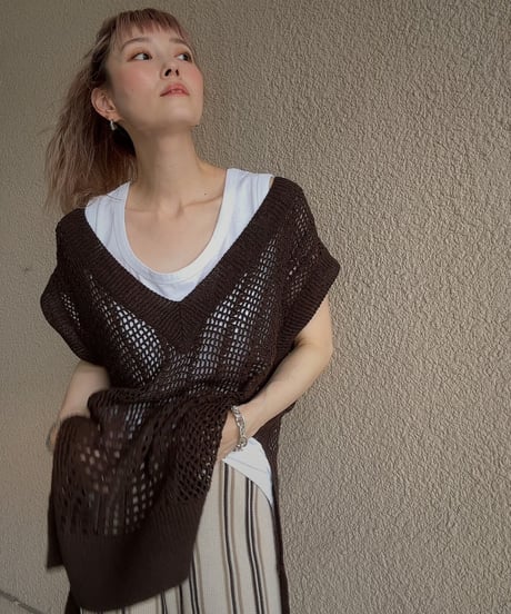 crochet hand knitvest