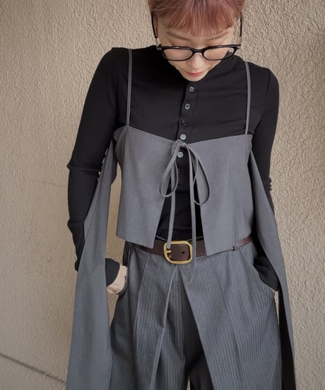 【ELOOPS】front tuck pants