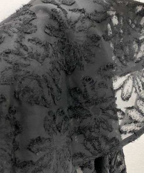sheer jacquardruffle tops