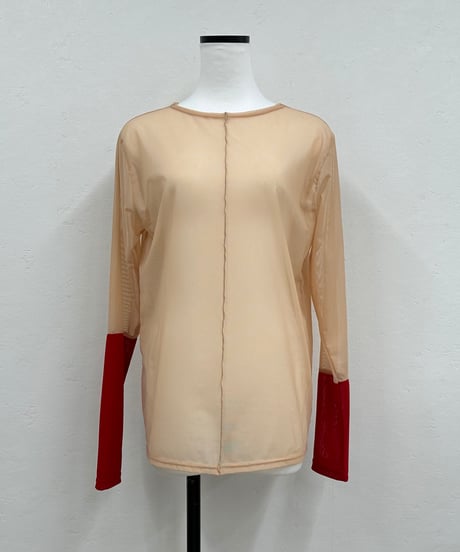 【別注】 bicolor sheer tops