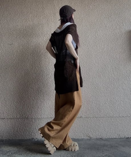 【CLEIO】suspender wide pants