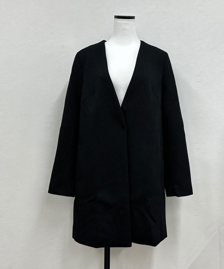 nocollar jacquard jacket