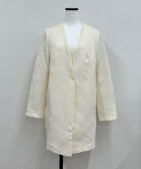 nocollar jacquard jacket