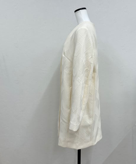 nocollar jacquard jacket