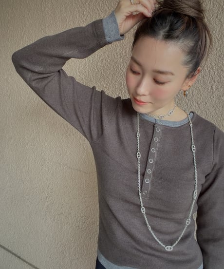 layered henryneck pullover
