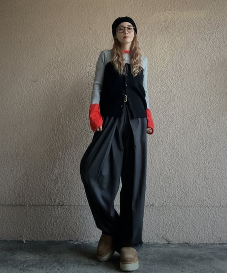 【ELOOPS】front tuck pants