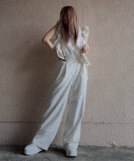 jacquard frill gilet