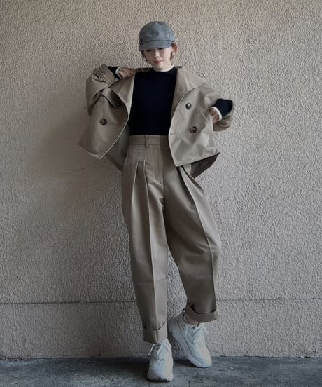 【Amu】short trench coat
