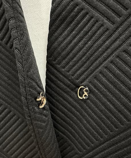 nocollar jacquard jacket