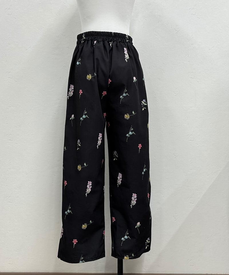 flower print wide PT | Amu