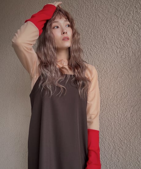 【別注】 bicolor sheer tops