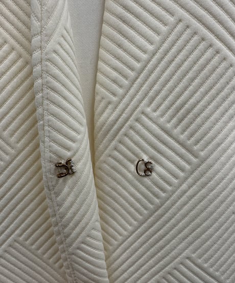 nocollar jacquard jacket