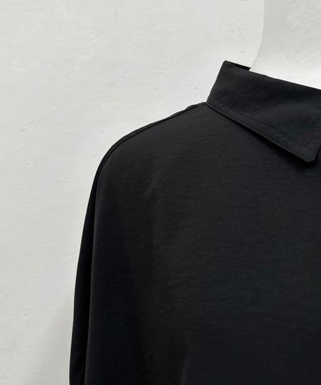 sheer shiny hem shirt