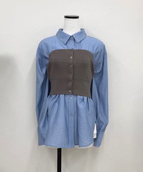 【Limue】bustier set shirt