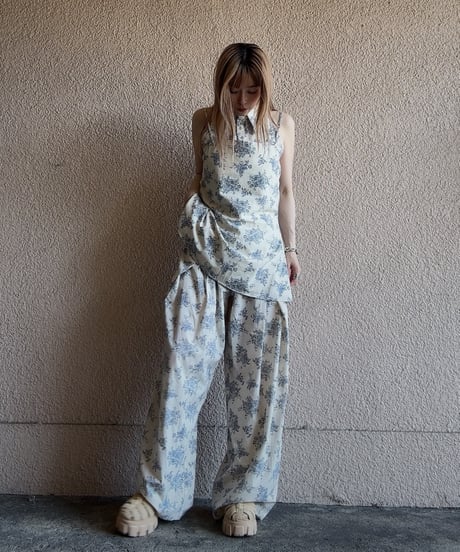 flower design shirt ＆cami