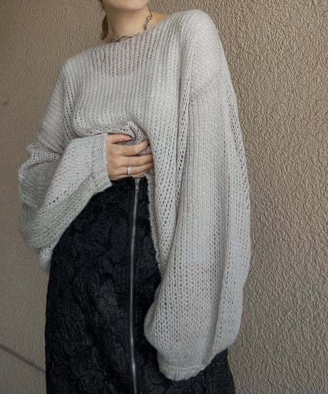 jacquard doublezipper skirt