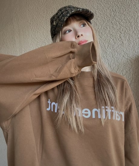 【Limue】logo print sweat