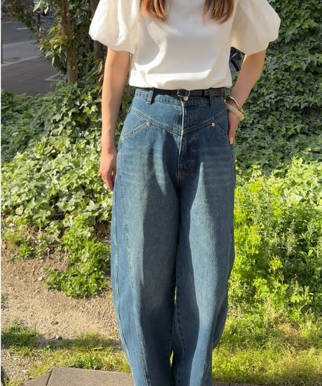 cutoff denim pants