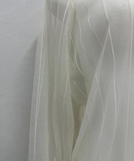 【SAVENSENSE】stripe tulle tops