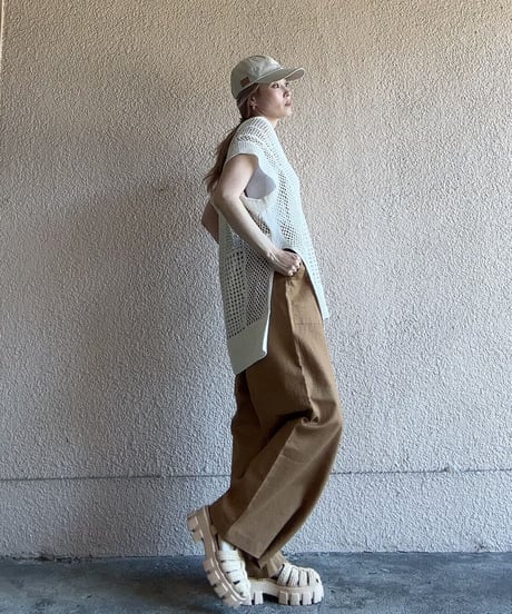 【CLEIO】suspender wide pants