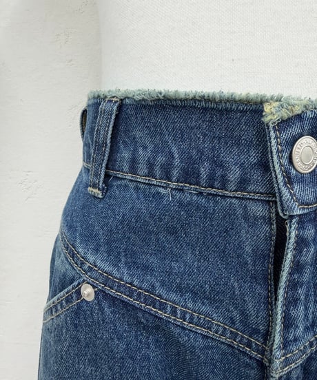 cutoff denim pants