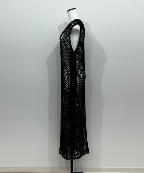 2way summer knit long gilet