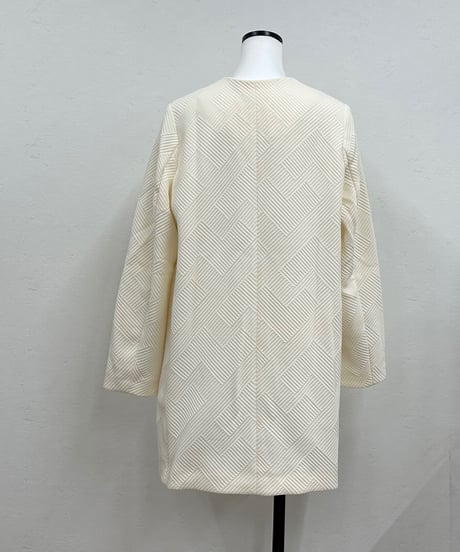 nocollar jacquard jacket