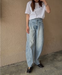 cutoff denim pants