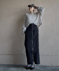 jacquard doublezipper skirt