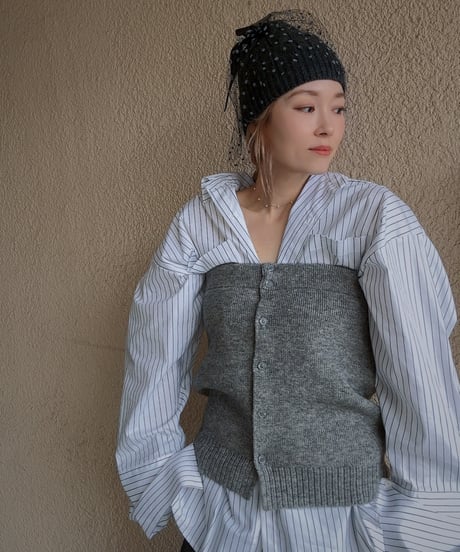 stripe longcuffs shirt