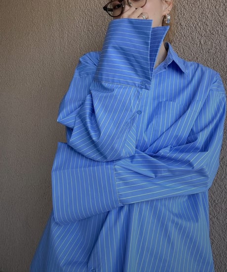 stripe longcuffs shirt