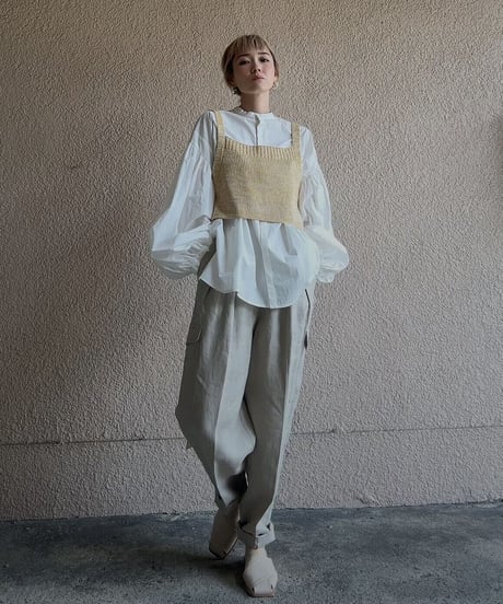 linen tapered pants