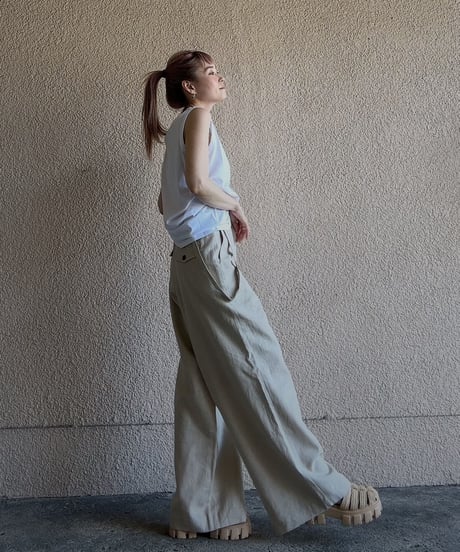 【CLEIO】suspender wide pants