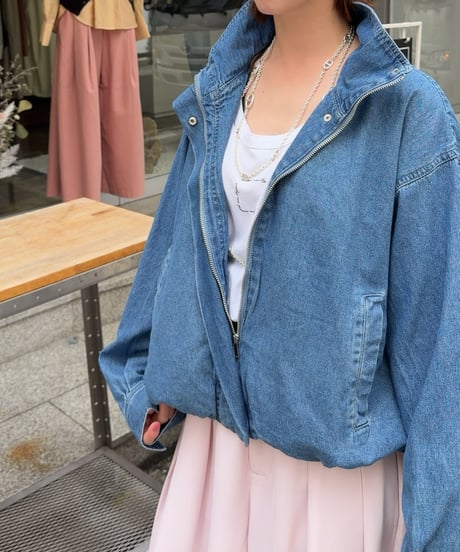 standcollar denim blouson