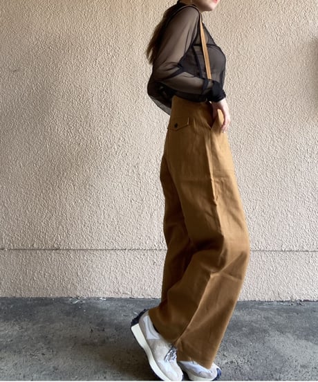 【CLEIO】suspender wide pants